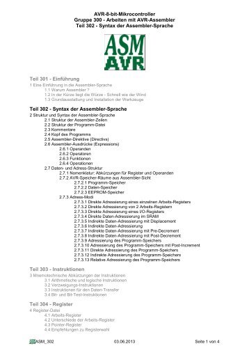 Struktur und Syntax der Assembler-Sprache