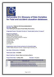 Glossary of Data Variables for Fatal and accident causation ... - ERSO