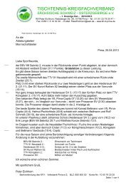 Auswertung der 1. Kreisliga Ost - KFV Sächsische Schweiz ...
