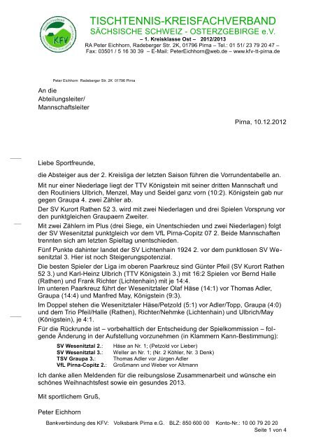 Tischtennis Kreisfachverband Kfv Sachsische Schweiz 