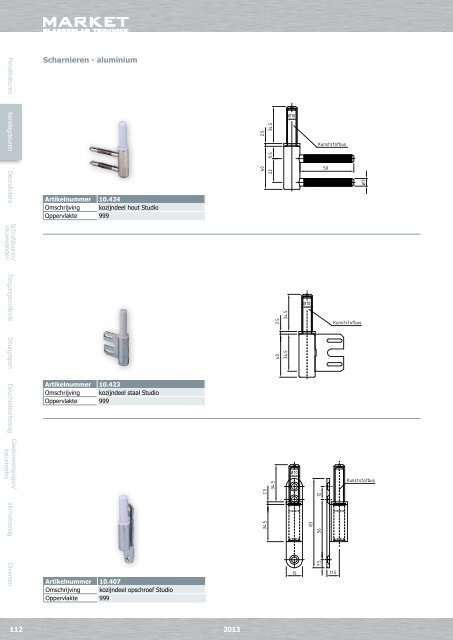 Scharnieren - aluminium - Market