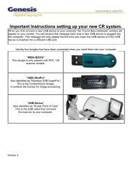 Important Instructions setting up your new CR system.