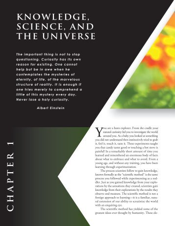 knowledge, science, and the universe chapter 1 - Physical Science ...