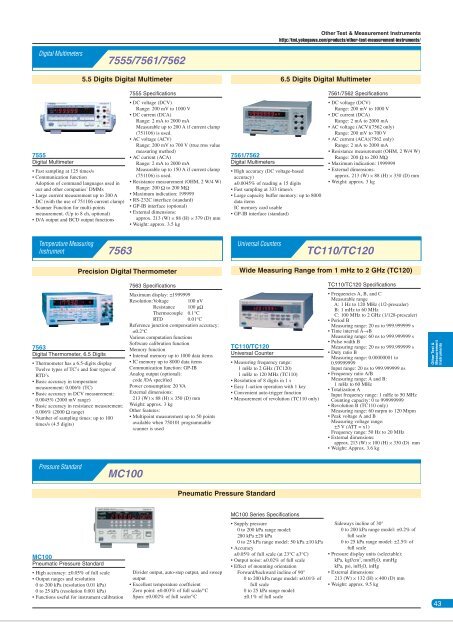 All Products Guide 11Vol. - Yokogawa
