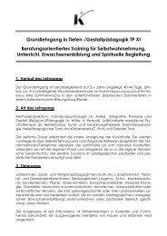 Grundlehrgang in Tiefen-/Gestaltpädagogik TP XI ...