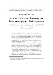 Stellungnahme zum Gesetzentwurf von Dr. Heiko Stamer