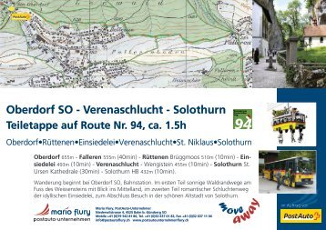 Oberdorf SO - Verenaschlucht - Solothurn - Postauto Flury