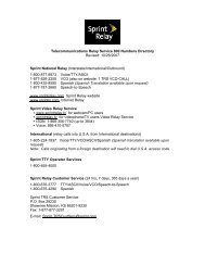 Telecommunications Relay Service 800 Numbers Directory Revised ...