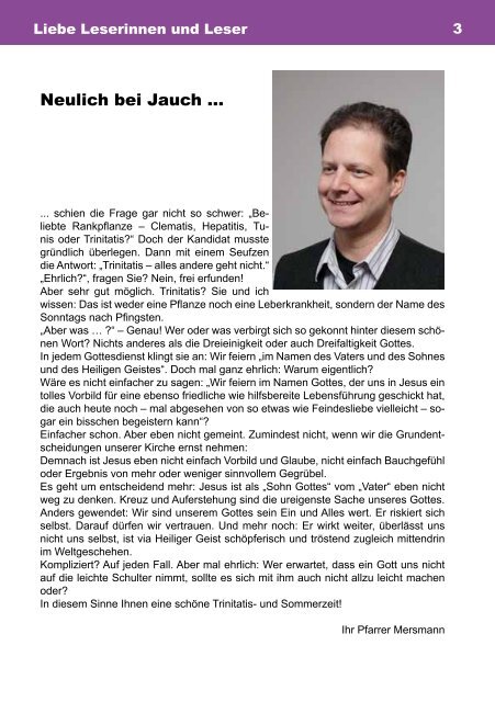 Ausgabe II/2012 - Evangelische Johannes-Kirchengemeinde ...