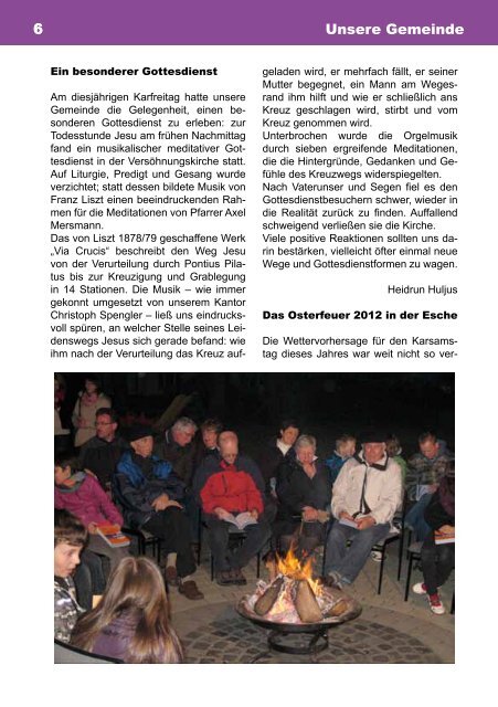 Ausgabe II/2012 - Evangelische Johannes-Kirchengemeinde ...