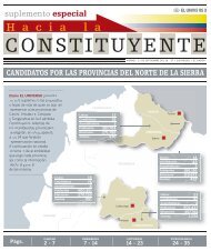 CANDIDATOS POR LAS PROVINCIAS DEL NORTE DE LA SIERRA