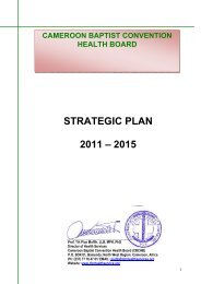 CBCHB Strategic Plan 2011 to 2015 - Cameroon Baptist Convention ...