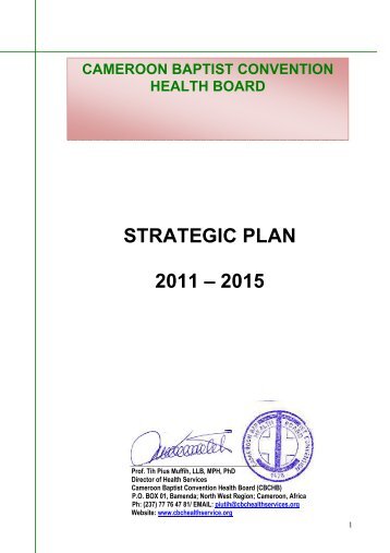 CBCHB Strategic Plan 2011 to 2015 - Cameroon Baptist Convention ...