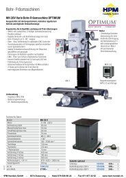 Bohr-Fräsmaschinen Optimum 2 - HPM Handels Shop