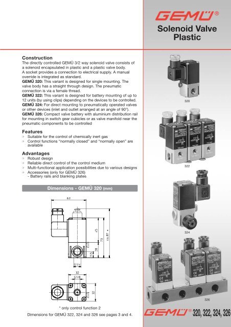 Bulletin for GEMU 320-322-324 Valves - KTH Sales, Inc.