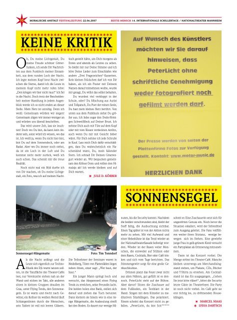 festivalzeitung nr. 07 / 22.06.2007 - 17. Internationale Schillertage