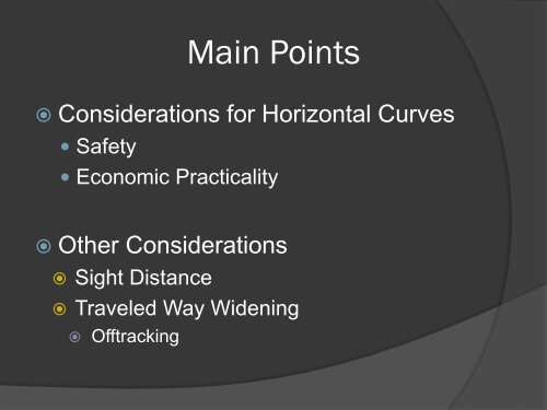 Design of Horizontal Curves