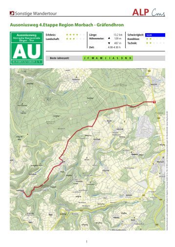 Ausoniusweg 4.Etappe Region Morbach - Hunsrück Touristik GmbH