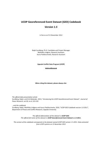 UCDP GED Point Dataset codebook