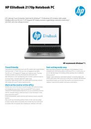 HP EliteBook 2170p notebooks - Icecat.biz