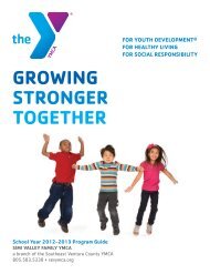 YOUTH DEVELOPMENT - YMCA of Southeast Ventura County