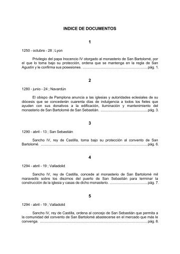 Colección de documentos medievales del convento de San ...