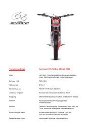 Technische Daten Gas Gas TXT 250 Pro Modell ... - Kivo Trialcenter