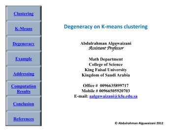 Degeneracy on K-means clustering