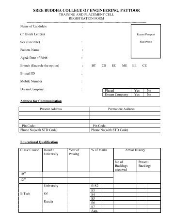 Placement Registration Scheme and Syllabus - Sree Buddha ...