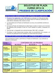 Prueba de Clasificación - Escuela Oficial de Idiomas de Santander