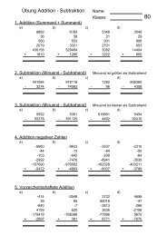 Ãbung Addition - Subtraktion - Puppe-berlin.de