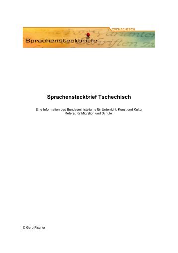 Sprachensteckbrief Tschechisch - Schule mehrsprachig