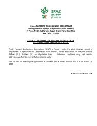 Applications for the post of field officer & assistant on ... - SFAC