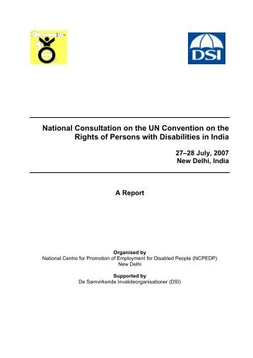 Report of the National Consultation - UNCRPD India