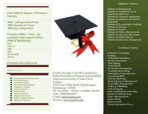 College Brochure - Sannidhan Consultancy & Services