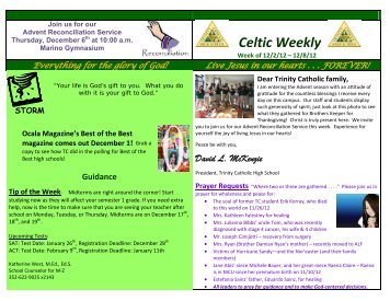 Celtic Weekly 120212-120812.pdf - Trinity Catholic High School