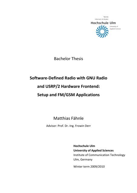 software bachelor thesis