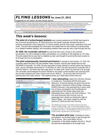 120621 FLYING LESSONS.pdf - FAASafety.gov