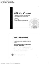 Design for Stability Handouts - 2 slides per - AISC