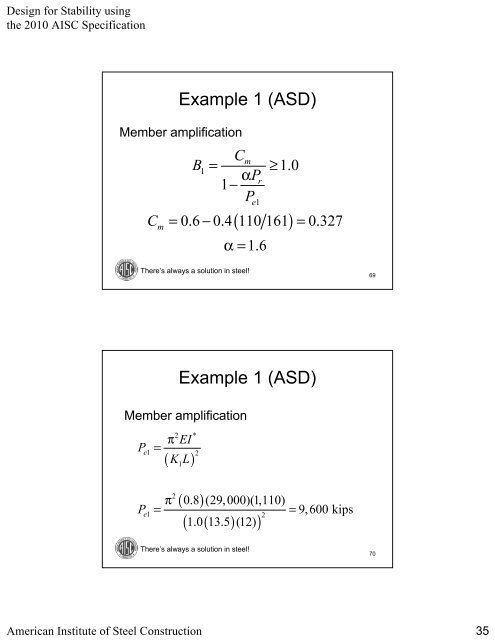 Stability Aisc Design