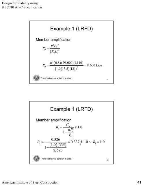 Stability Aisc Design