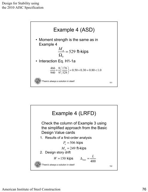 Stability Aisc Design