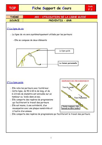 FSC F.2 ARI utilisation de la ligne guide - SDIS14