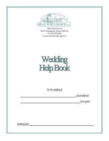 to download our wedding help book. - Bean Town Ranch