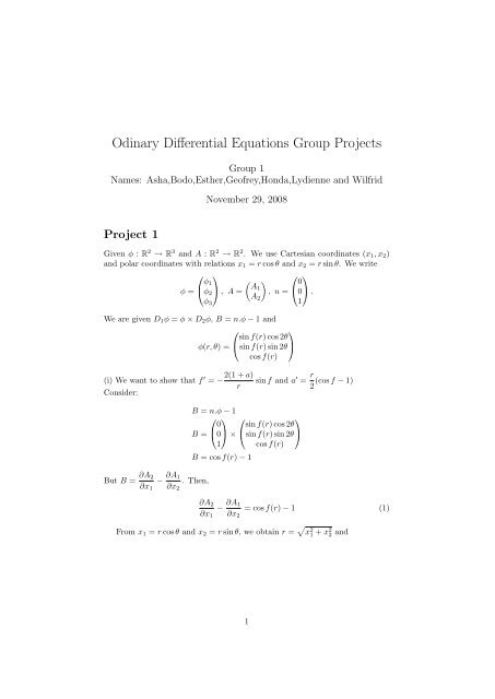 Differential Equations Users Deprecated Aims Ac Za