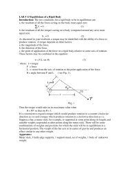 LAB # 13 Equilibrium of a Rigid Body Introduction: The two ...