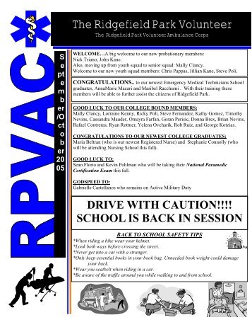 RPVAC Fall Newsletter - The Village of Ridgefield Park