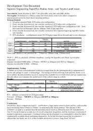 Development Test Document - Superior Engineering