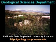 Why Cal Poly Geology? - Geological Sciences - Cal Poly Pomona