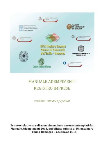 manuale adempimenti registro imprese - Camera di Commercio di ...